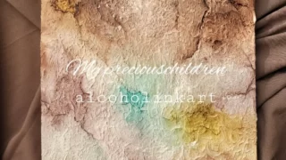 テクスチャーアート、アルコールインクアートコラボパネル