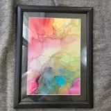 煌々と】 アルコールインクアートフレーム入り